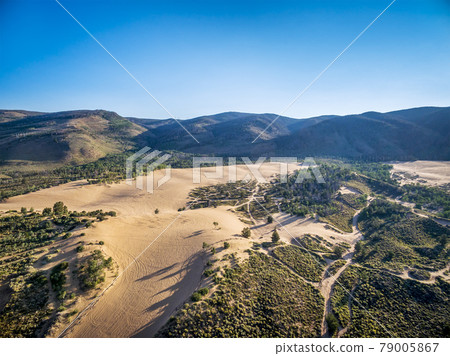 off road trails on sand dunes 79005867