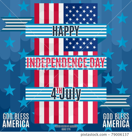 american independence day poster with USA flag new 79006137
