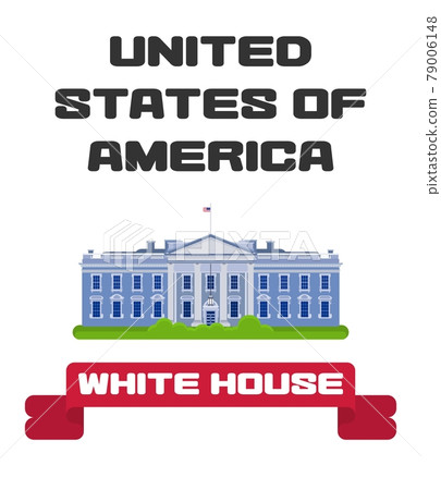 white house of the president america with ribbon white house of the president america with ribbon 79006148