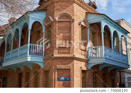 Authentic architecture of a cozy area of the old city of Tbilisi Authentic architecture of a cozy area of the old city of Tbilisi 79006195