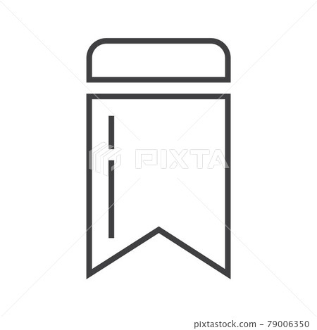 Bookmark tag, label icon vector in outline style. Bookmark line symbol 79006350