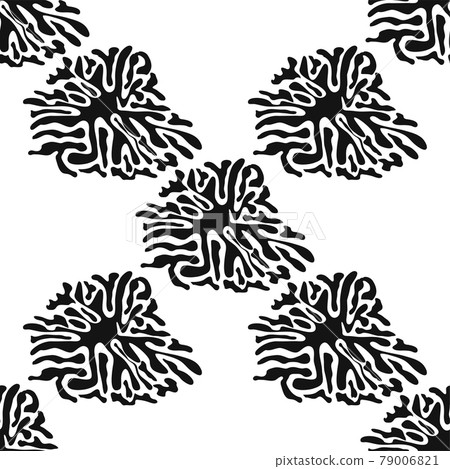 Stylish doodle seamless pattern with splash pattern black on white background. Abstract wallpaper, fabric. Stylish doodle seamless pattern with splash pattern black on white background. Abstract wallpaper, fabric. 79006821