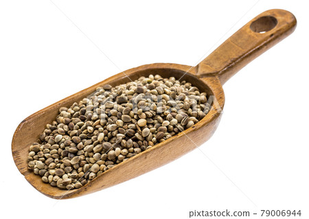rustic scoop of hemps seeds 79006944