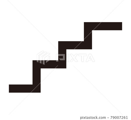 Simple staircase icon / white background Simple staircase icon / white background 79007261