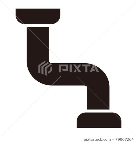 Simple pipe icon / white background Simple pipe icon / white background 79007264