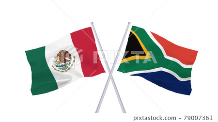Flags of Mexico and South Africa 79007361