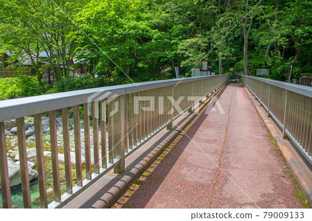 Ojika River Yakushibashi, near Kawaji Fureai Park, scenery around the promenade, Kawaji Onsen, Nikko City, 79009133