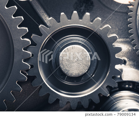engine gear wheels, industrial background 79009134