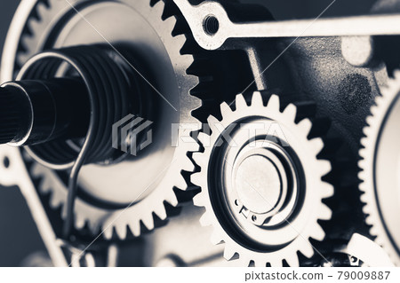 engine gear wheels, industrial background 79009887