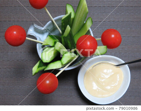 Cucumber stick with miso mayo sauce Cucumber stick with miso mayo sauce 79010986