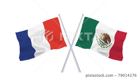 Flags of France and the United States of Mexico Flags of France and the United States of Mexico 79014276