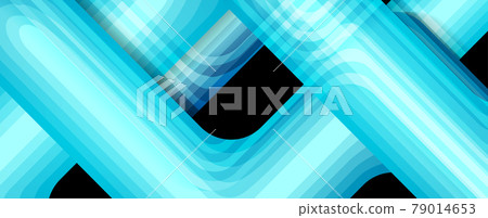 Blue glossy stripes abstract tech geometric background Blue glossy stripes abstract tech geometric background 79014653