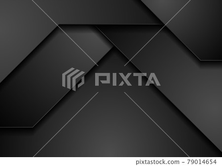 Black abstract technology geometric background Black abstract technology geometric background 79014654