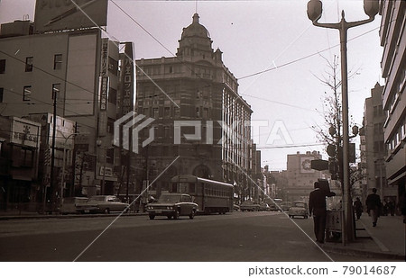 昭和42年，都電銀座線廢止時，東京銀座 79014687