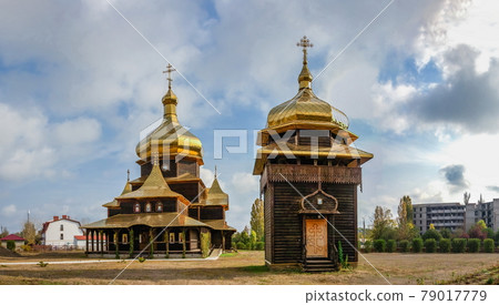 Wooden church in Sergeevka resort, Ukraine Wooden church in Sergeevka resort, Ukraine 79017779