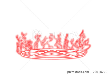 Red electric shock magic circle 79018229