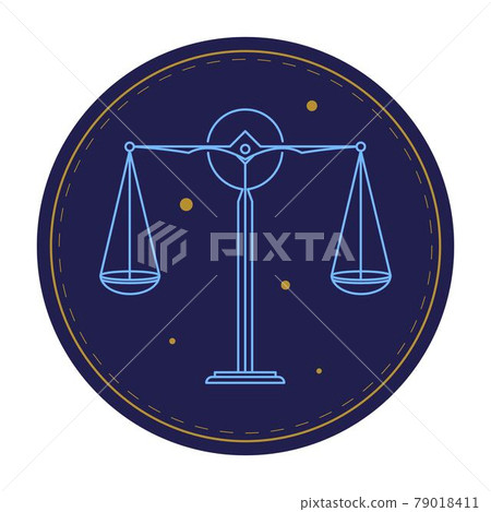 Balance scale astrological sign horoscope symbol Stock