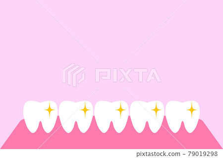 閃閃發光的牙齒矢量圖 79019298