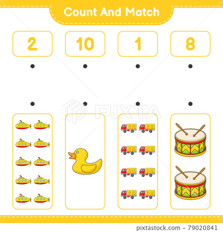 Count and match, count the number of Submarine,... - Stock Illustration ...