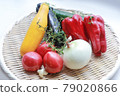 Colorful summer vegetables on a colander 79020866