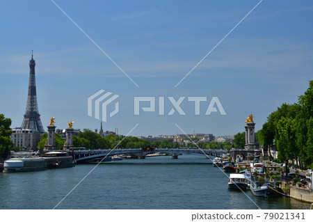 The Seine river seen from the Pont de la Concorde, Paris, France, taken on May 27, 2020. The Seine river seen from the Pont de la Concorde, Paris, France, taken on May 27, 2020. 79021341