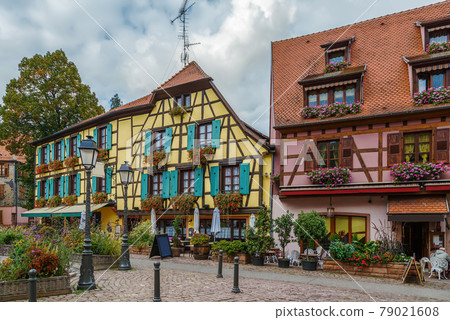 street in Ribeauville, Alsace, France street in Ribeauville, Alsace, France 79021608
