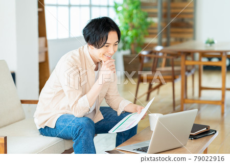 Telework Male Living Lifestyle Casual 79022916