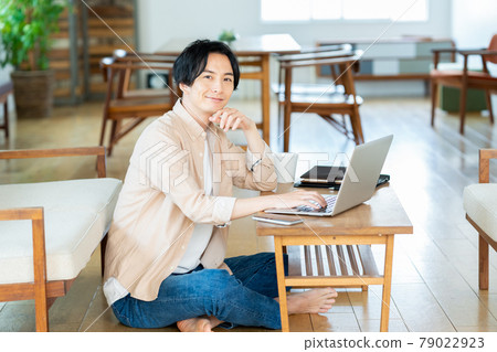 Telework Male Living Lifestyle Casual 79022923