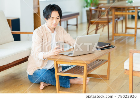 Telework Male Living Lifestyle Casual 79022926