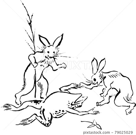 Choju-Giga: Frogs and Rabbits Turned Over After Losing Sumo Choju-Giga: Frogs and Rabbits Turned Over After Losing Sumo 79025029