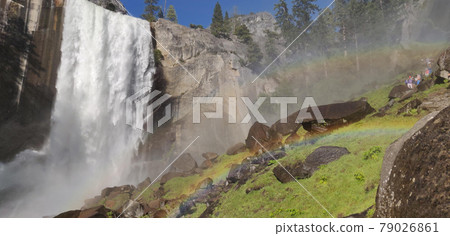 Waterfall and rainbow Waterfall and rainbow 79026861