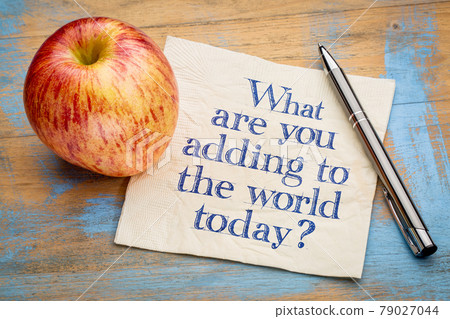 What are adding to the world today? 79027044