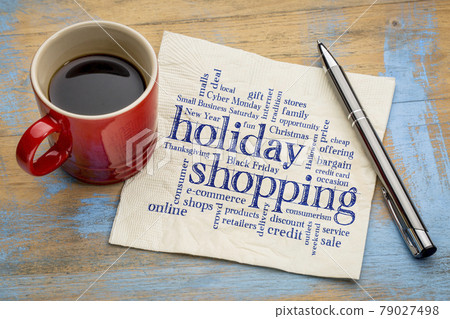 holiday shopping word cloud 79027498
