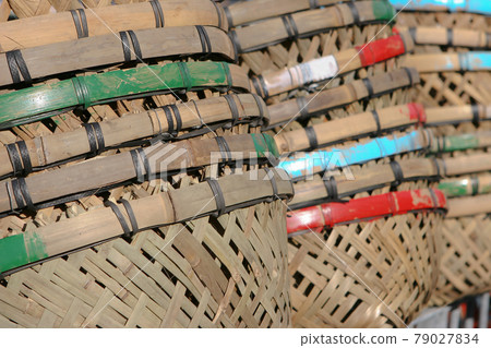 the group of Bamboo basket hand made 79027834