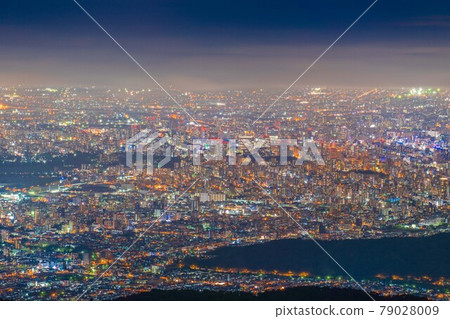 北海道札幌夜景日本新三大夜景城市風光手稻山未開發風光HDR札幌站 北海道札幌夜景日本新三大夜景城市風光手稻山未開發風光HDR札幌站 79028009