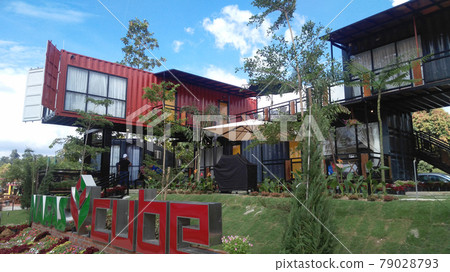 SERDANG, MALAYSIA -DECEMBER 03, 2016: A house designed from refurbish shipping container at Serdang, Malaysia.  79028793