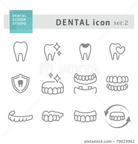 Icon set 2 for dentistry and dental clinic 79029962