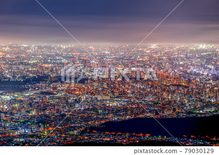 北海道札幌夜景手稻山札幌新三大夜景城市景觀 79030129