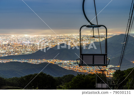 北海道札幌夜景手稻山札幌新三大夜景城市景觀 79030131