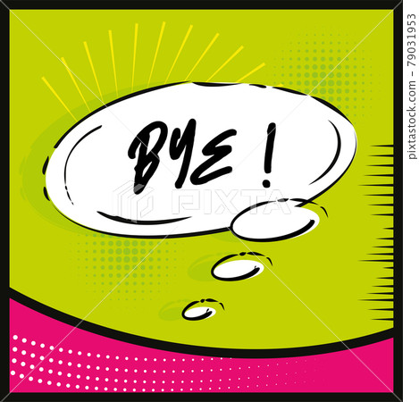 Comic bubble chat with text on a comic page Comic bubble chat with text on a comic page 79031953
