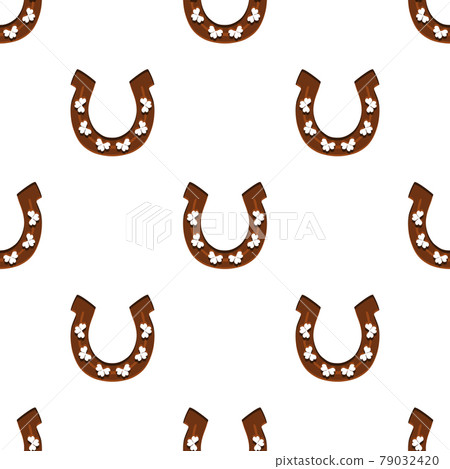 Illustration on theme Irish holiday St Patrick day, seamless horseshoes Illustration on theme Irish holiday St Patrick day, seamless horseshoes 79032420