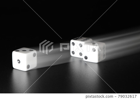 Dice with motion blur 79032617