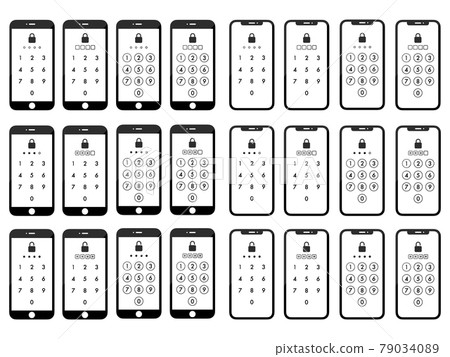 [密碼]智能手機鎖屏簡單圖像圖標集A（鎖定解鎖） 79034089
