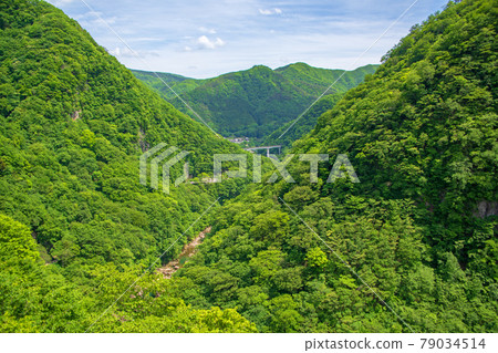 View from the Kawaji Dam Dam Observatory Passage toward Kawaji Onsen Nikko City View from the Kawaji Dam Dam Observatory Passage toward Kawaji Onsen Nikko City 79034514