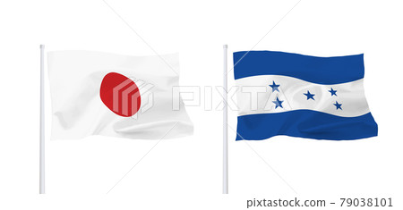 Flags of Japan and Honduras Flags of Japan and Honduras 79038101