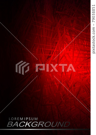 Textured illustration of a red shade, abstract bright sharp shapes chaotically drawn 79038851