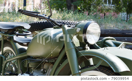Details of a military motorcycle Details of a military motorcycle 79039954