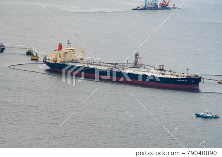 Tokyo Bay Aerial Thermal Power Station LNG Bath Liquefied Natural Gas Ship Transport Ship Power Station TEPCO Fuel Receiving Facility 79040090