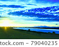 The magnificent sky and river drawn by the sun 79040235