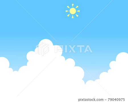 藍天、陽光和白雲-積雨雲-夏日的天空 79040975